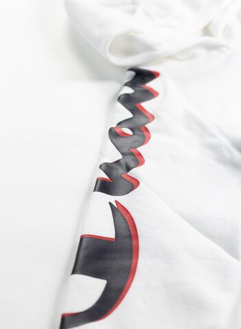 FELPA  CON CAPPUCCIO RAGAZZA, WW001WHT, small