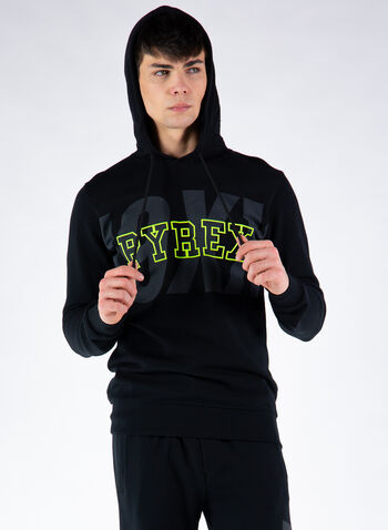 FELPA CAPPUCCIO CHIUSO LOGO, NERO, small