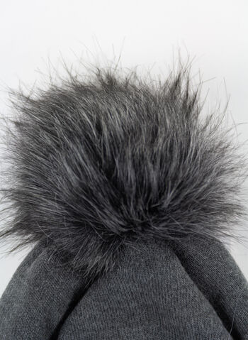 CAPPELLO CON PON PON, DARK GREY, small