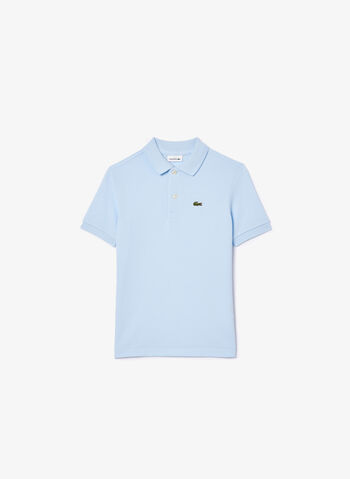 POLO SHORTSLEEVE IN PETIT PIQU&Eacute; JUNIOR, T01 CEL, small