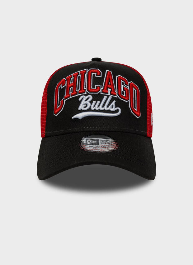 CAPPELLO TRUCKER CHICAGO BULLS NBA SCRIPT UNISEX, BLKRED, large
