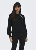 MAGLIONE NOOS EMMA BUTTON, BLACK, thumb