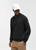 FELPA 1/2 ZIP MICRO LOGO, 99 BLK, thumb