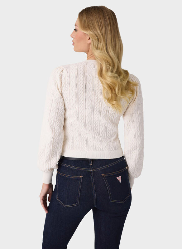 MAGLIONE JOANNA TRECCIA, G012 CREMA, medium