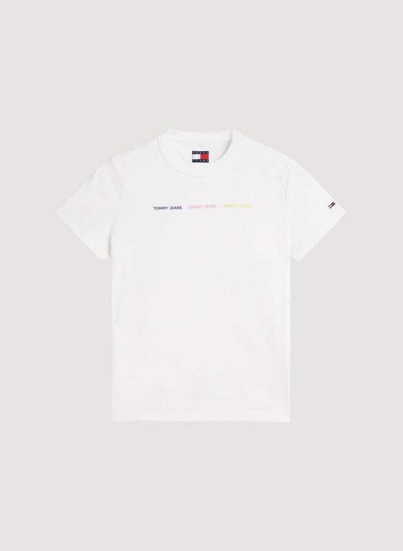 T-SHIRT MULTI LOGO, YBL WHT, medium