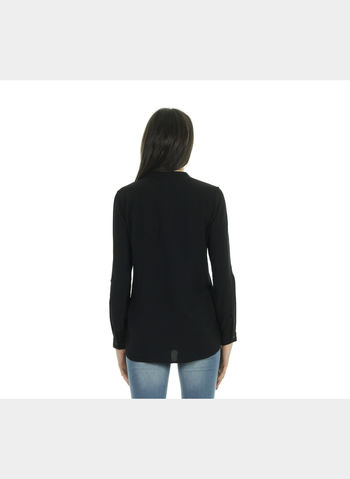 CAMICIA LOOSE LONG SLEEVED , BLACK, small