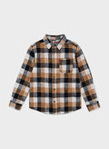 CAMICIA BUFFALO CHECK FLANNEL RAGAZZO, G52 JET BLACK, thumb