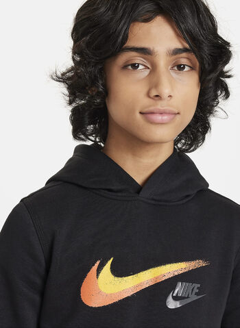 FELPA HOODIE RAGAZZO, 010 BLK, small