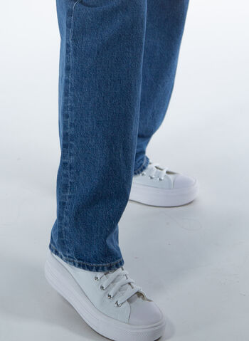 JEANS 90S STRAIGHT HIGH WAIST, 1BJ DENIM DARK, small