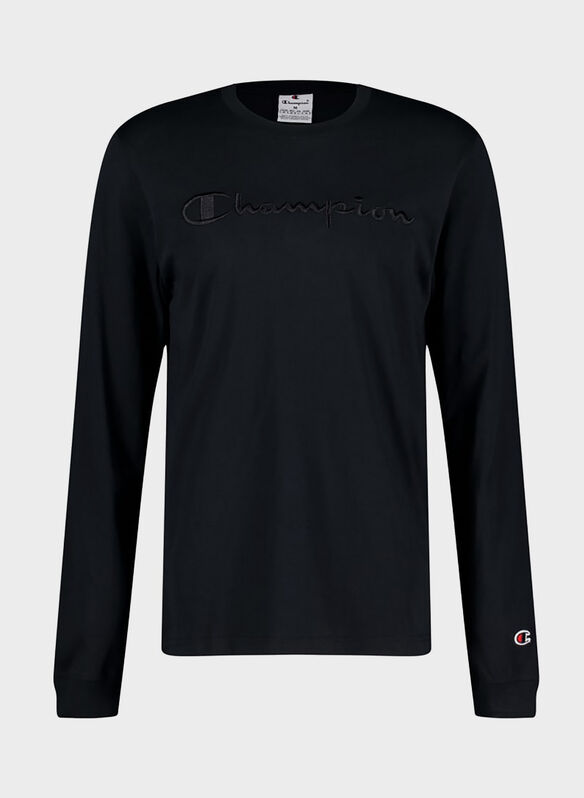 T-SHIRT CON LOGO RICAMATO GRANDE ICONS, KK001 BLK, medium