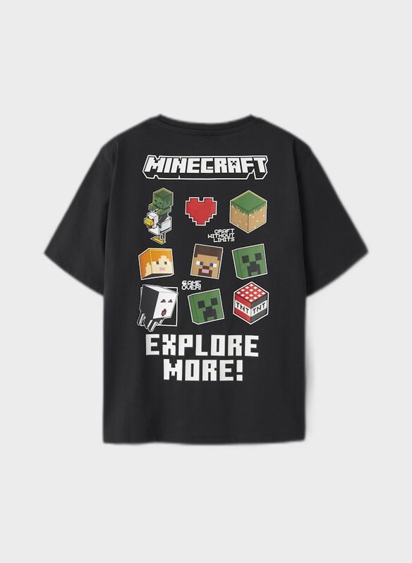 T-SHIRT MINECRAFT RAGAZZO, BLACK, medium