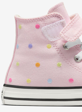 SCARPA CON CHIUSURA A STRAPPO POIS BAMBINA, 680 PINK, small
