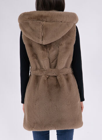 GILET IN PELLICCIA SINTETICA, 208 CREMA, small