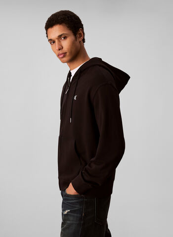 FELPA FULL ZIP CON MICRO LOGO, , small