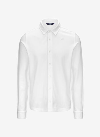 CAMICIA TIMOTHEE PIQUE,  001 WHT, small