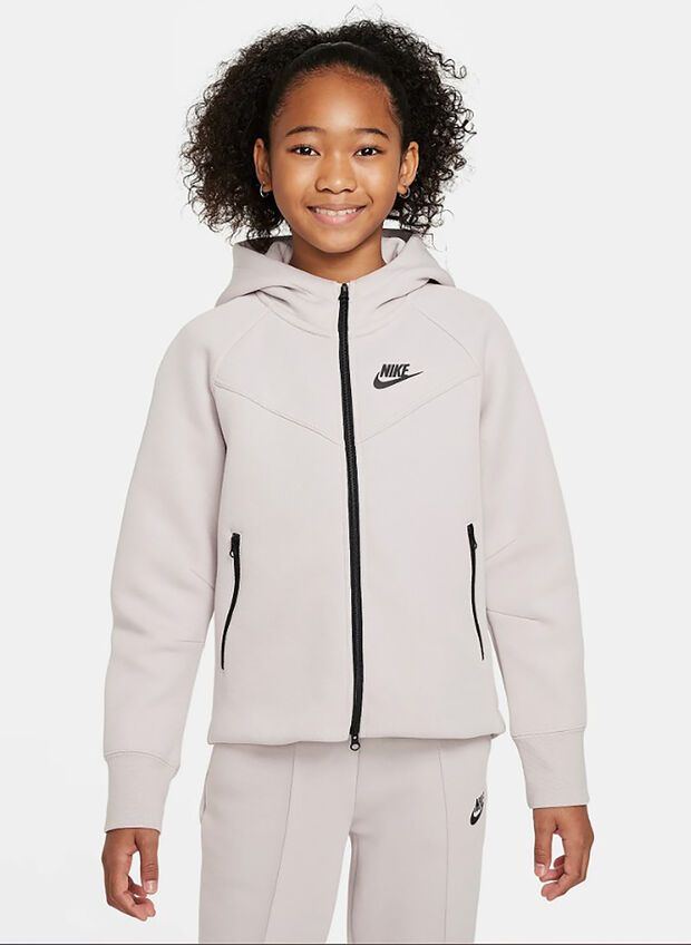 FELPA FULL ZIP TECH RAGAZZA, 019 PLATINUM VIOLET, large