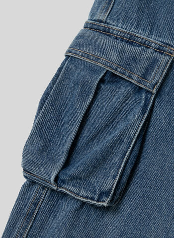 JEANS RYAN CARGO RAGAZZO, MEDIUM BLUE DENIM, small