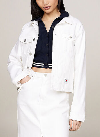 GIACCA TRUCKER MOM CLASSICS IN DENIM, 1CE WHT, small