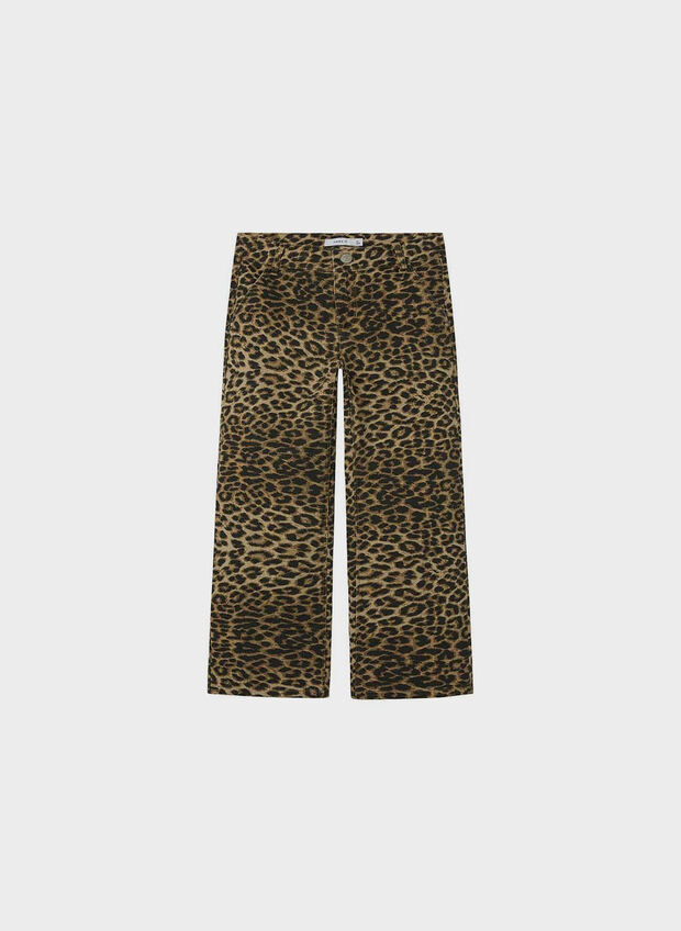PANTALONE NOOS ANIMALIER RAGAZZA, SILVER MINK LEOPARD, large