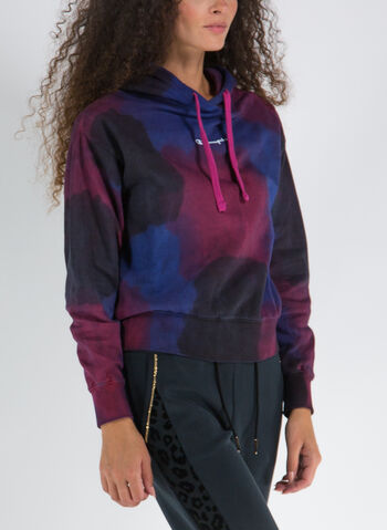 FELPA TIE DYE COLOR STORY CON CAPPUCCIO, KK001 BLK TIEDYE, small