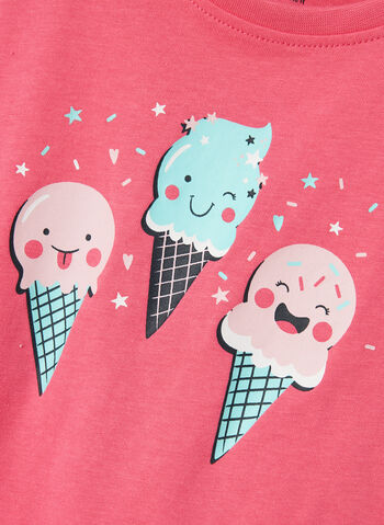 COMPLETINO T-SHIRT + SHORTS VIGEA BAMBINA, CAMELLIA ROSE, small