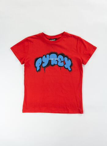 T-SHIRT CON LOGO RAGAZZO, 040 RED, small