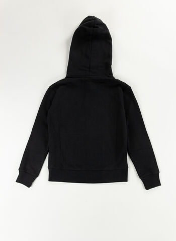 FELPA CON CAPPUCCIO BIG LOGO RAGAZZA, KK001 BLK, small