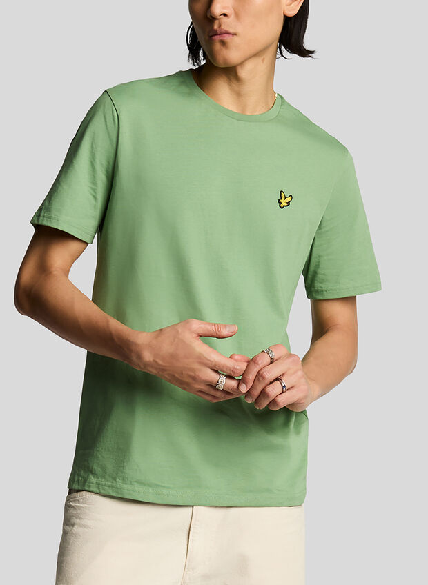 T-SHIRT PLAIN, X576 SMOKE GREEN, large
