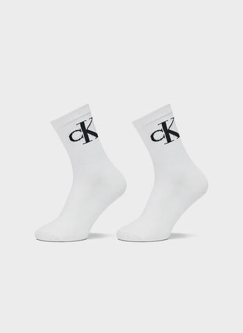 CALZA 2PAIA MONOGRAM, 002 WHT, small