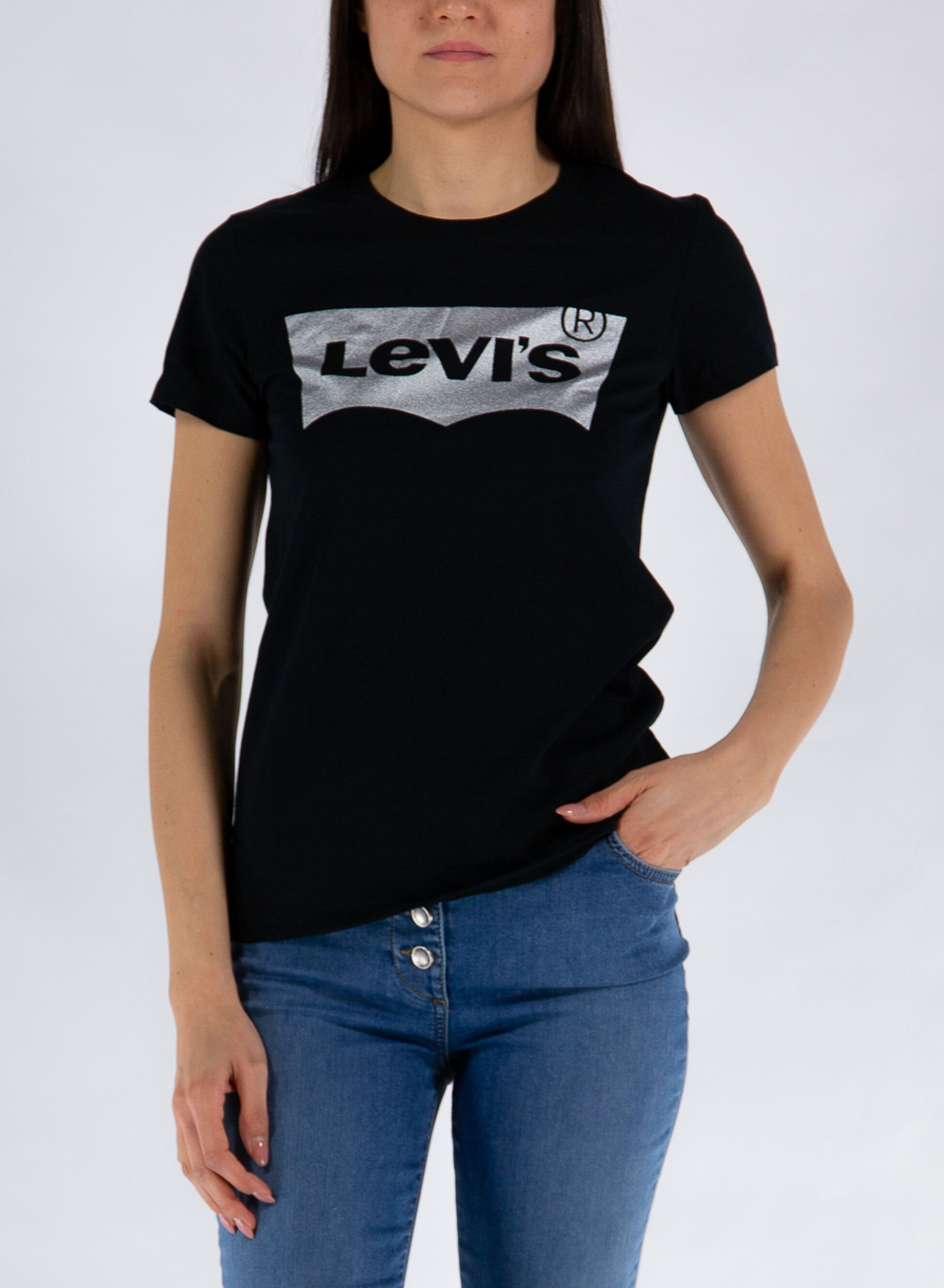 LEVI'S® T-SHIRT LOGO GLITTER Grigio, Nero Donna | Sport85