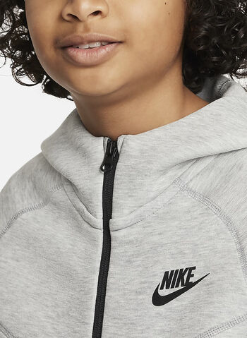 FELPA TECH CON CAPPUCCIO RAGAZZO, 063 GREY, small