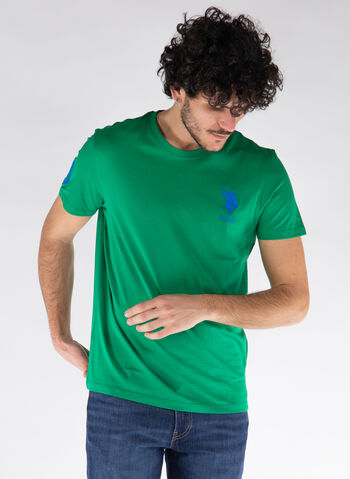 T-SHIRT GIROCOLLO MICK, 140 GREEN, small