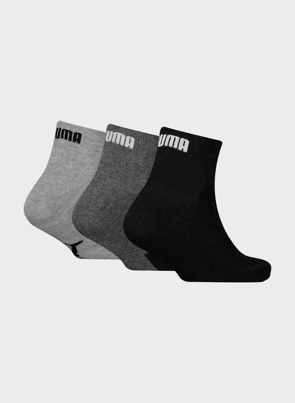 CALZA 3 PAIA BWT QUARTER JUNIOR, 002 WHTGREYBLK, medium