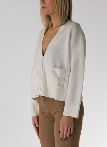 CARDIGAN CON SCOLLO A V, 10701 PANNA, small