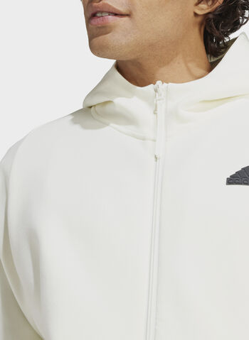 FELPA FULL ZIP ZNE, OFF WHT, small