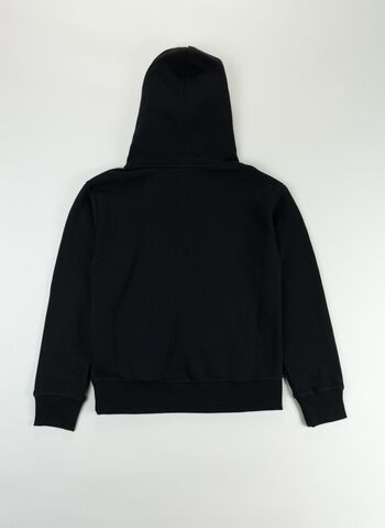 FELPA CON CAPPUCCIO RAGAZZA, KK001BLK, small