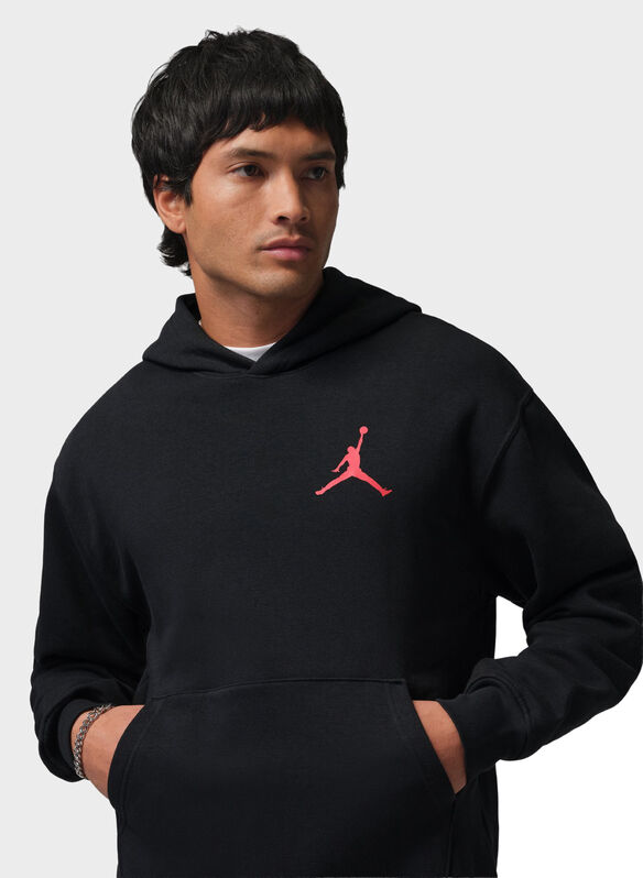FELPA JORDAN FLC HOODIE, 010 BLK, medium