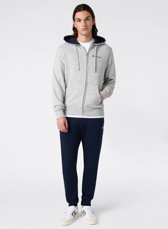 TUTA LEGGERA CON CAPPUCCIO E FULL ZIP, EM021 GREYNVY, medium