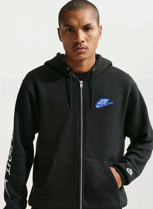 FELPA CLUB FULL ZIP FLEECE, 010 BLK, medium