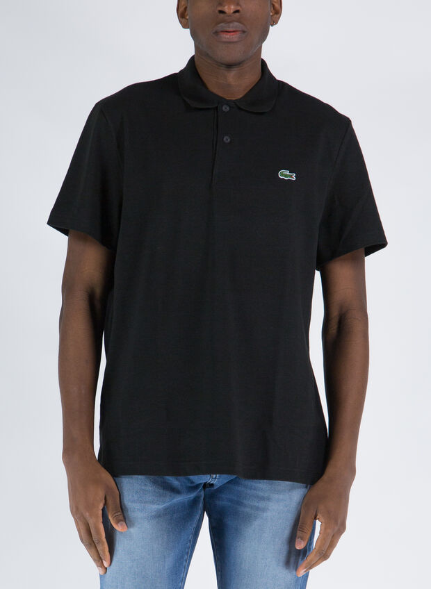 POLO REGULAR IN COTONE ORGANICO STRETCH, 031 BLK, large