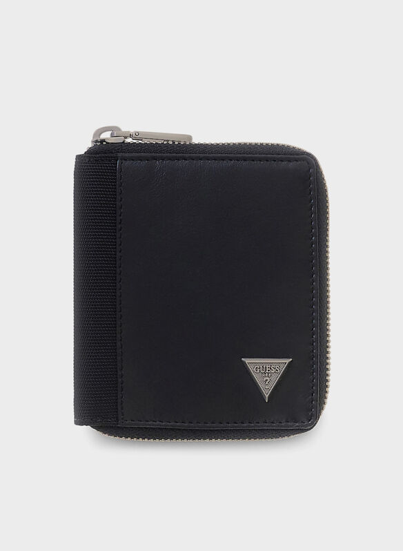 PORTAFOGLIO IN VERA PELLE BERNA, BLA BLK, medium