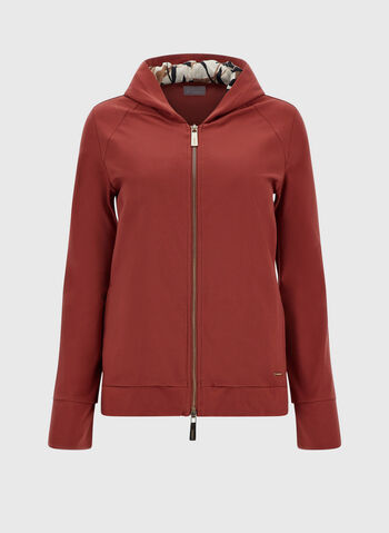 FELPA CON CAPPUCCIO, RFLO55- MATTONE, small