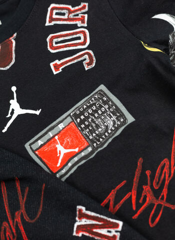 COMPLETO T-SHIRT+ SHORTS JORDAN 23 BAMBINO, 023 BLK, small