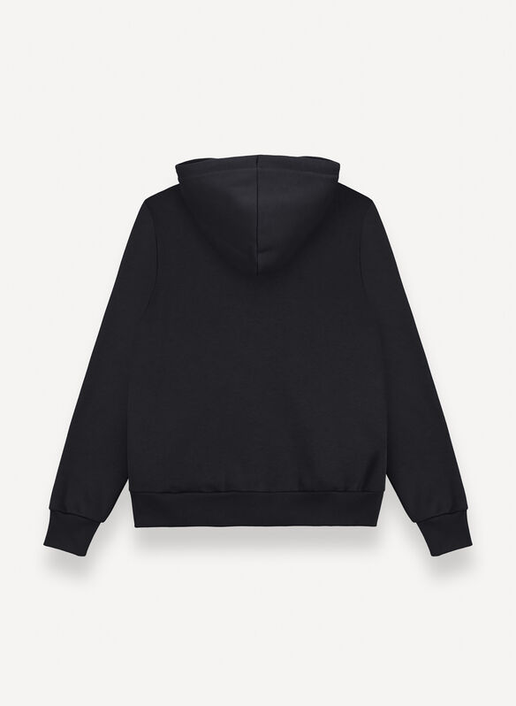 FELPA  MICRO LOGO HOODIE, 99 BLK, medium