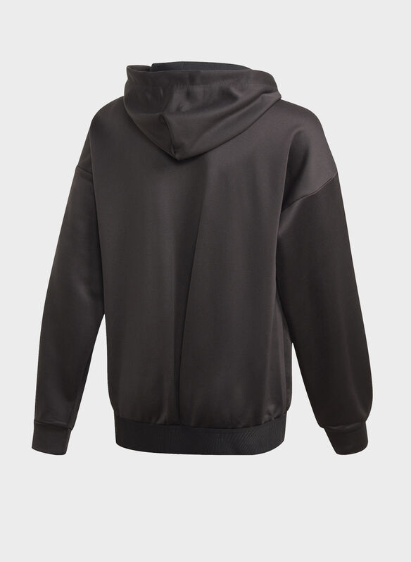 FELPA CON CAPPUCCIO UP2MV AEROREADY LOOSE RAGAZZA, BLK, medium