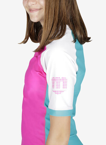 MAGLIA ANTI UV RASHGUARD JUNIOR, MG FUXIA, small