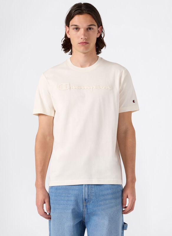 T-SHIRT HERITAGE LOGO, YS084 PANNA, medium