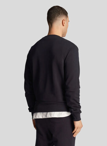 FELPA GIROCOLLO CON LOGO, Z271 DARK NVY, small