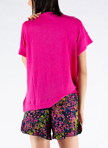 T-SHIRT FIAMMATA IN LINO, , small