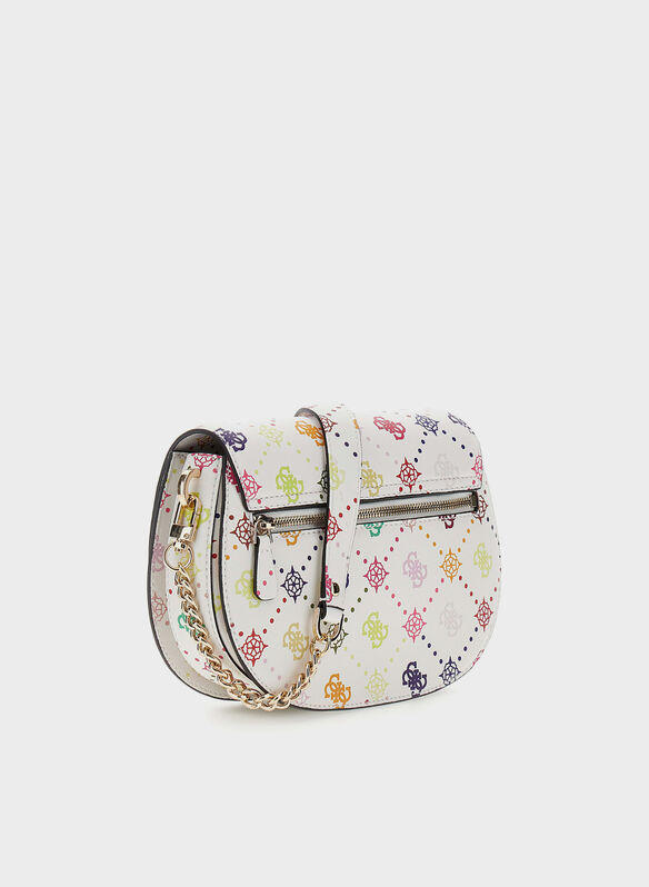 BORSA A TRACOLLA EMELIE, MUO WHT LOGO, medium